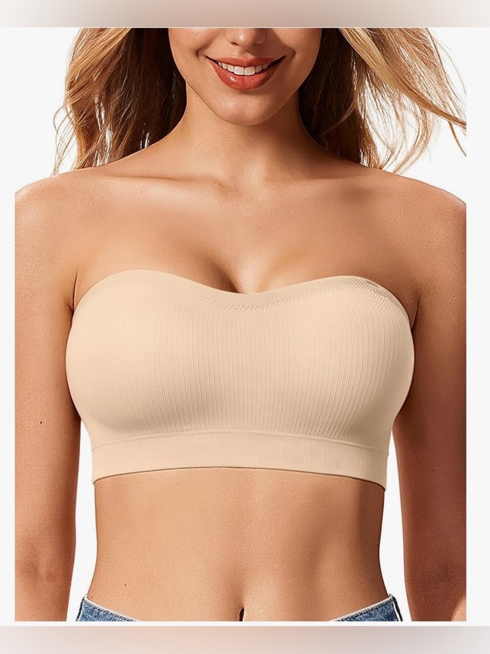 LetsJoli Non-Slip Strapless Bandeau Bra